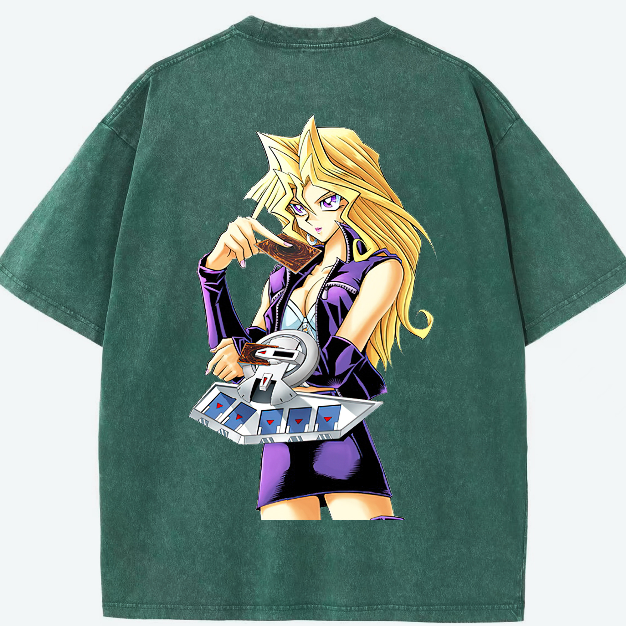 （画像用） 遊☆戯☆王 Yu-Gi-Oh! 綿100% ヴィンテージ風 半袖Tシャツ（背面プリント）
